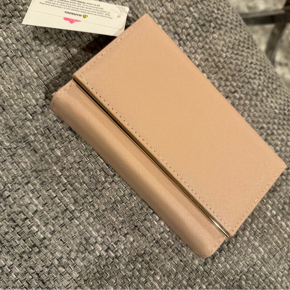 Beige clutch purse